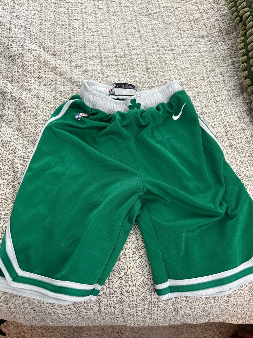 Nike Celtics Kids' Basketball Shorts with White Trim